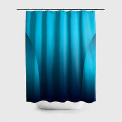 Шторка для ванной Яркий голубой с синим градиент комбинированный кро