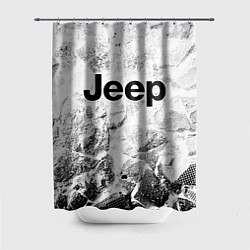 Шторка для душа Jeep white graphite, цвет: 3D-принт