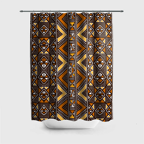 Шторка для ванной Мавританский африканский орнамент / 3D-принт – фото 1