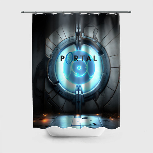 Шторка для ванной Portal logo game / 3D-принт – фото 1