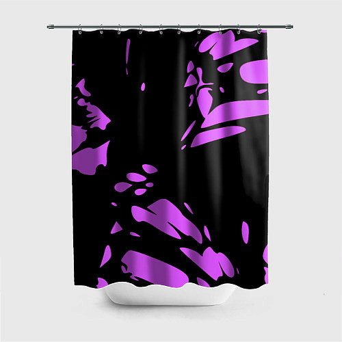 Шторка для ванной Фиолетовая абстракция / 3D-принт – фото 1