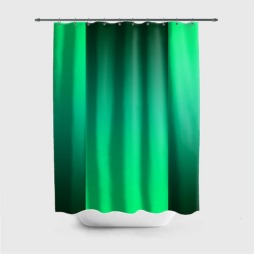 Шторка для ванной Яркий зеленый градиентный комбинированный фон / 3D-принт – фото 1