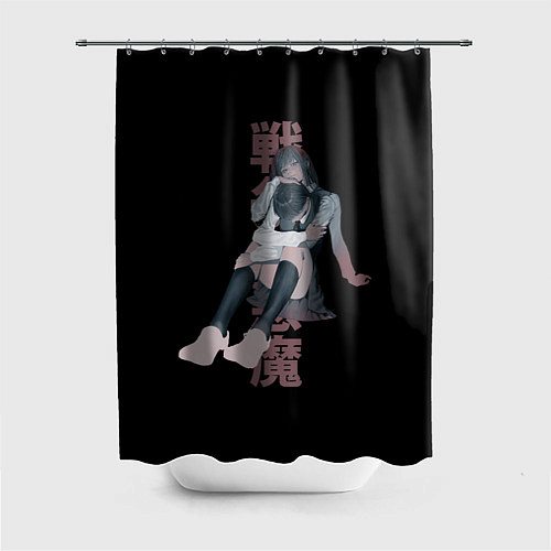 Шторка для ванной Человек-бензопила: Демон войны / 3D-принт – фото 1