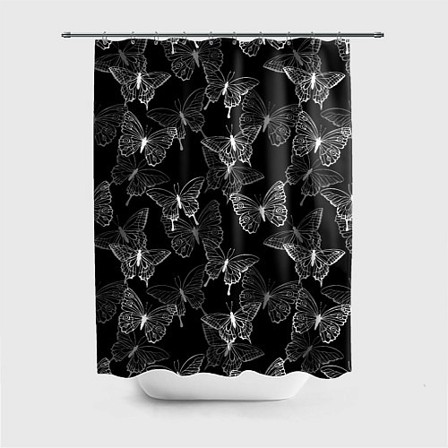 Шторка для ванной Паттерн бабочки / 3D-принт – фото 1