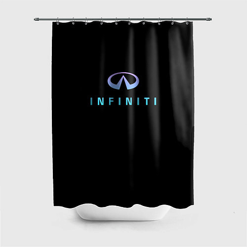 Шторка для ванной Infiniti logo neon / 3D-принт – фото 1