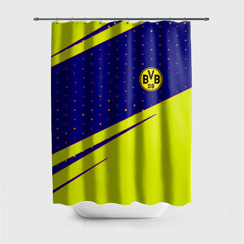 Шторка для ванной Borussia logo geometry / 3D-принт – фото 1