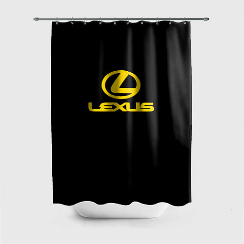 Шторка для ванной Lexus yellow logo / 3D-принт – фото 1