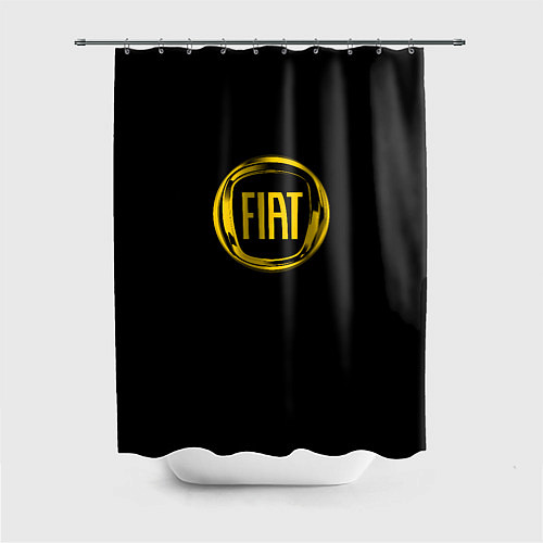 Шторка для ванной FIAT logo yelow / 3D-принт – фото 1