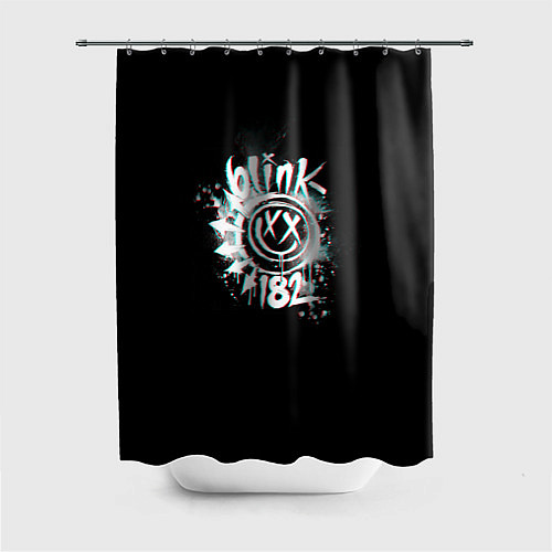Шторка для ванной Blink-182 glitch / 3D-принт – фото 1