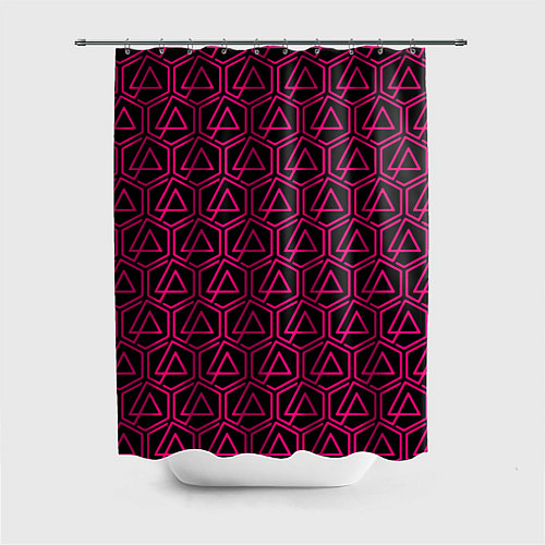 Шторка для ванной Linkin park pink logo / 3D-принт – фото 1