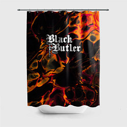 Шторка для ванной Black Butler red lava