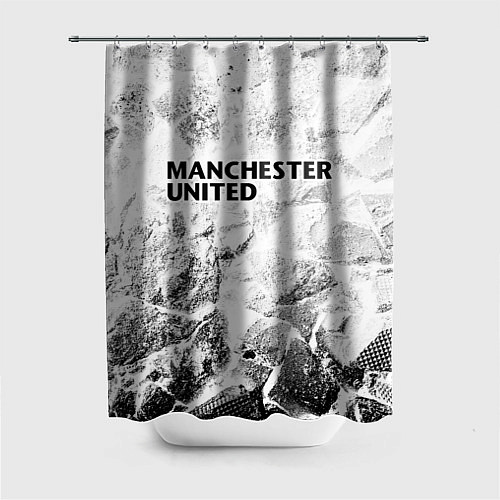 Шторка для ванной Manchester United white graphite / 3D-принт – фото 1