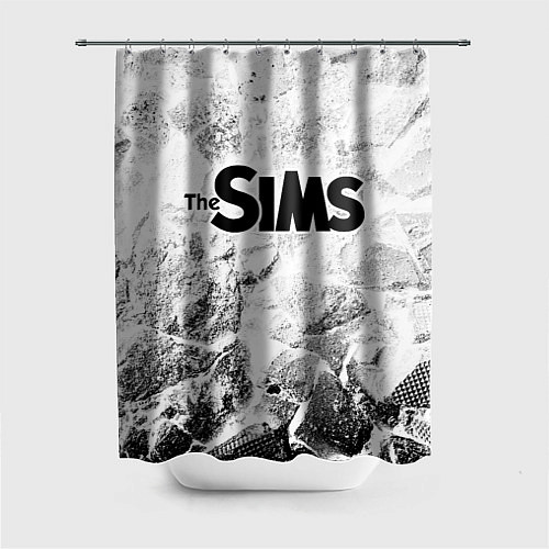 Шторка для ванной The Sims white graphite / 3D-принт – фото 1