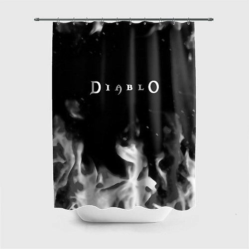 Шторка для ванной Diablo fire black / 3D-принт – фото 1