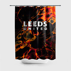 Шторка для ванной Leeds United red lava