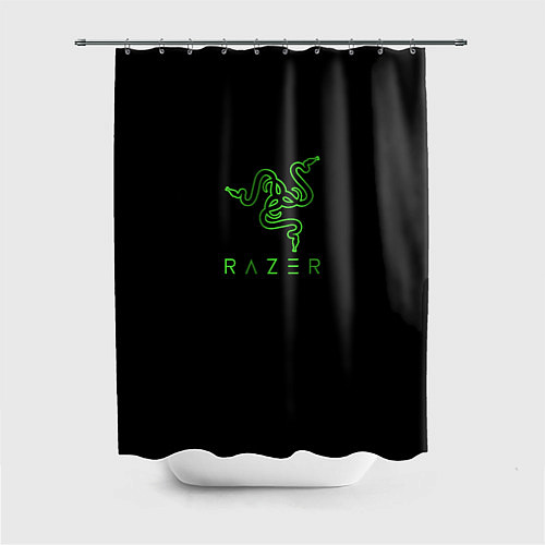 Шторка для ванной Razer logo brend / 3D-принт – фото 1