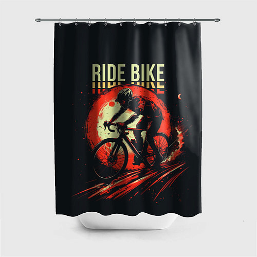 Шторка для ванной Ride bike / 3D-принт – фото 1