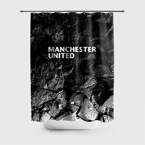 Шторка для ванной Manchester United black graphite / 3D-принт – фото 1