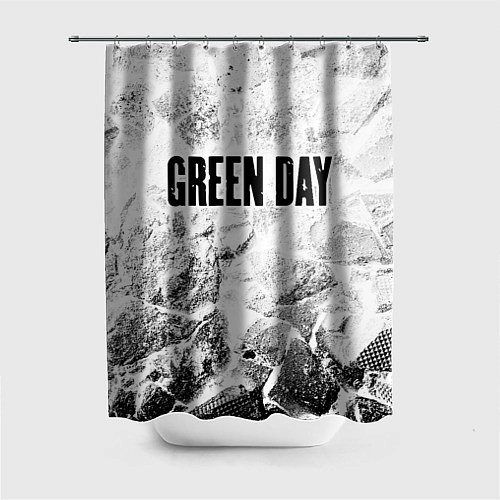 Шторка для ванной Green Day white graphite / 3D-принт – фото 1