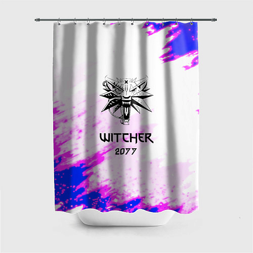 Шторка для ванной The Witcher colors neon / 3D-принт – фото 1