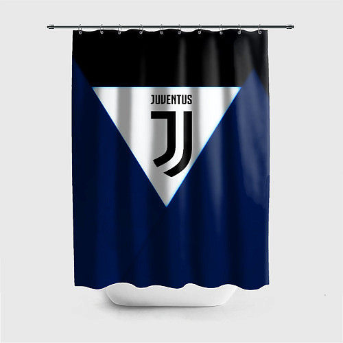 Шторка для ванной Juventus sport geometry color / 3D-принт – фото 1