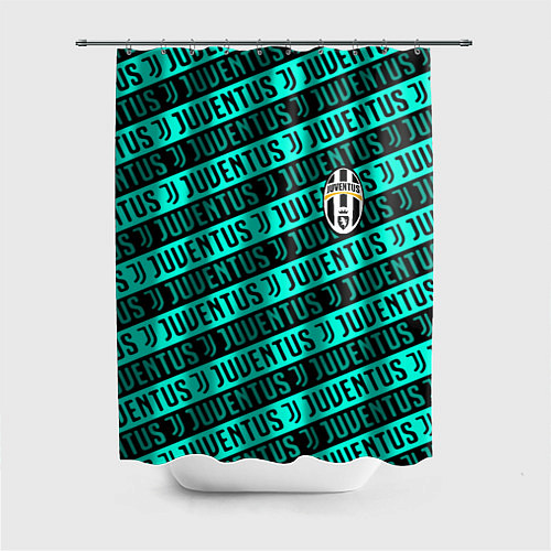 Шторка для ванной Juventus pattern logo steel / 3D-принт – фото 1