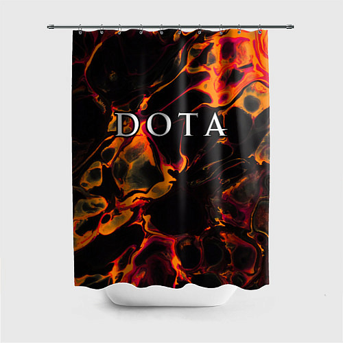 Шторка для ванной Dota red lava / 3D-принт – фото 1