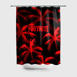 Шторка для ванной Fortnite tropic red