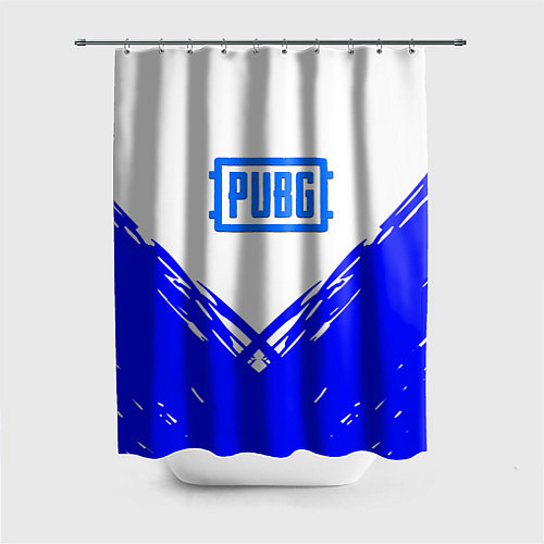 Шторка для ванной PUBG синие краски / 3D-принт – фото 1