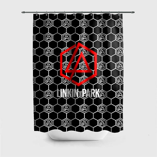 Шторка для ванной Linkin park logo pattern / 3D-принт – фото 1