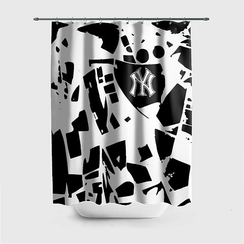Шторка для ванной New York yankees - abstraction / 3D-принт – фото 1