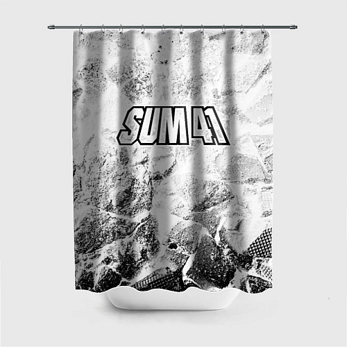 Шторка для ванной Sum41 white graphite / 3D-принт – фото 1