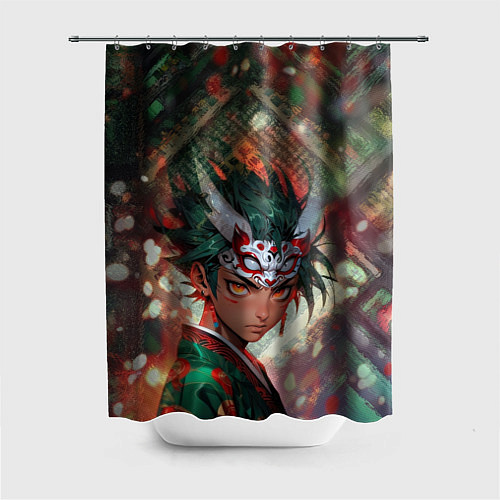 Шторка для ванной Юноша драгонмен анимешный / 3D-принт – фото 1