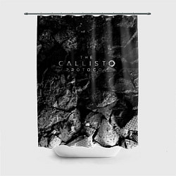 Шторка для душа The Callisto Protocol black graphite, цвет: 3D-принт
