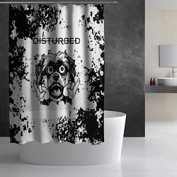 Шторка для душа Disturbed - рок пес, цвет: 3D-принт — фото 2