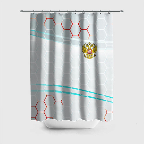 Шторка для ванной Герб РФ броня текстура / 3D-принт – фото 1