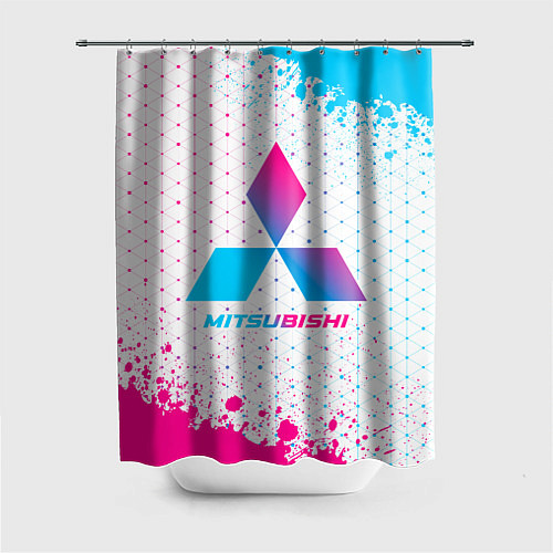Шторка для ванной Mitsubishi neon gradient style / 3D-принт – фото 1