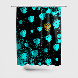 Шторка для ванной Герб текстура РФ