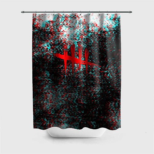 Шторка для ванной Dead by daylight краски глитч / 3D-принт – фото 1