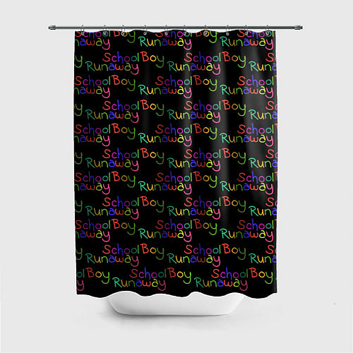 Шторка для ванной Logo - Schoolboy Runaway pattern / 3D-принт – фото 1