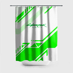 Шторка для ванной Cyberpunk 2077 geometry green