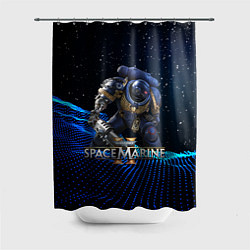 Шторка для ванной Warhammer 40000 space marine 2 ультрамарин