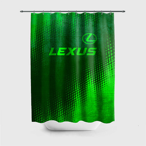 Шторка для ванной Lexus - green gradient посередине / 3D-принт – фото 1