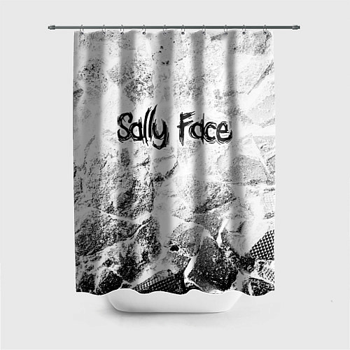 Шторка для ванной Sally Face white graphite / 3D-принт – фото 1