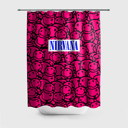 Шторка для ванной Nirvana pink logo / 3D-принт – фото 1