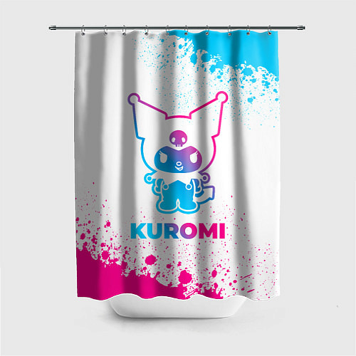 Шторка для ванной Kuromi neon gradient style / 3D-принт – фото 1