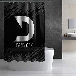 Шторка для душа Deadlock glitch на темном фоне, цвет: 3D-принт — фото 2
