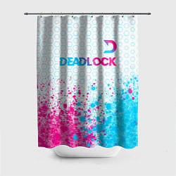 Шторка для душа Deadlock neon gradient style посередине, цвет: 3D-принт