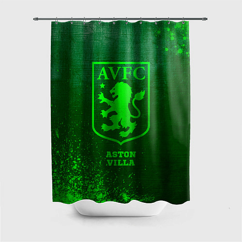 Шторка для ванной Aston Villa - green gradient / 3D-принт – фото 1