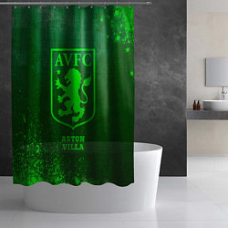 Шторка для душа Aston Villa - green gradient, цвет: 3D-принт — фото 2